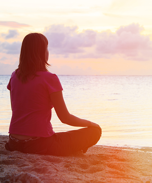 Meditation on beach